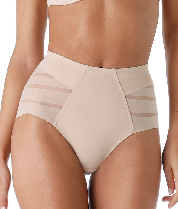 Lovable Guaina Vita Media Fancy Shaping in microfibra modellante e tulle, cipria