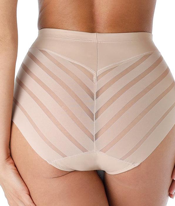 Lovable Guaina Vita Media Fancy Shaping in microfibra modellante e tulle, cipria
