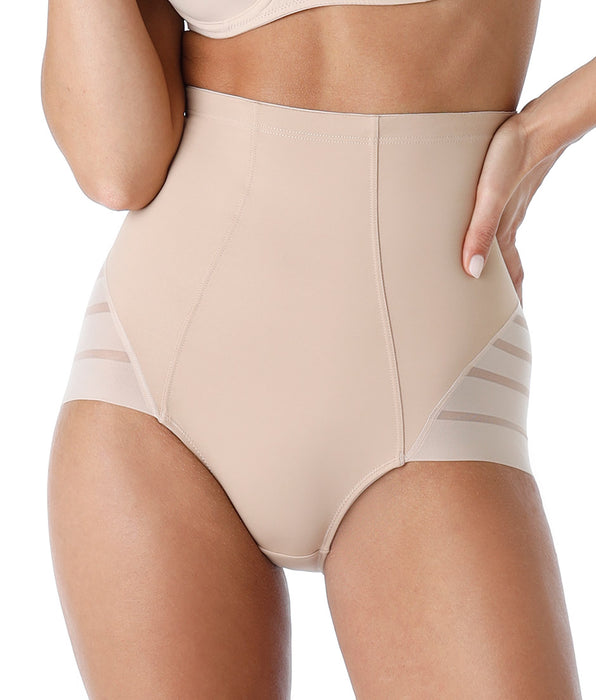Lovable Guaina Vita Alta Fancy Shaping in microfibra modellante e tulle, cipria