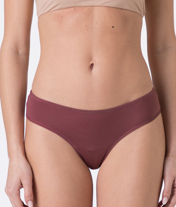 Lovable Brasiliano Invisible in microfibra, rosso amaranto