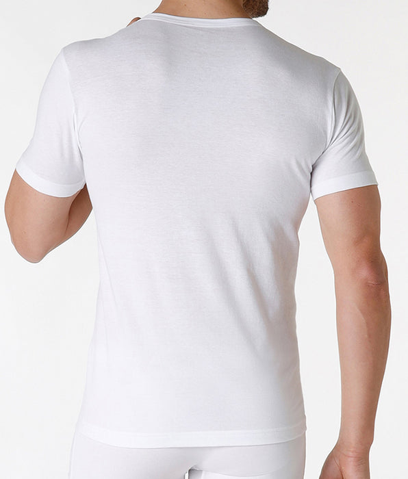 Lovable T-shirt scollo a V Classic Cotton 100% cotone, bianco