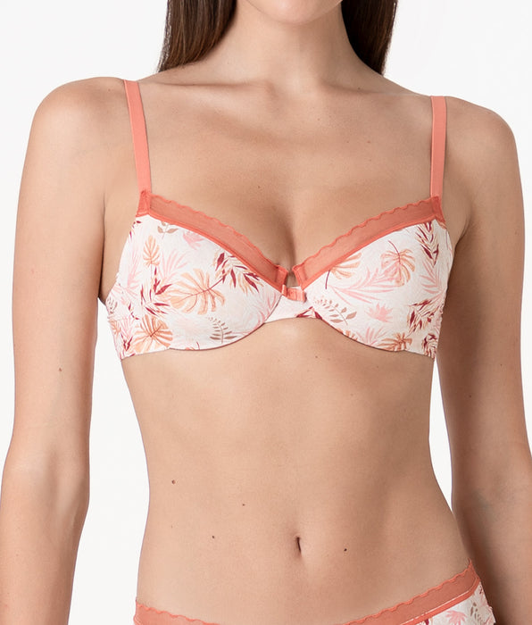 Lovable Reggiseno con Ferretto My Daily Comfort Printed in microfibra, rosa polvere stampato