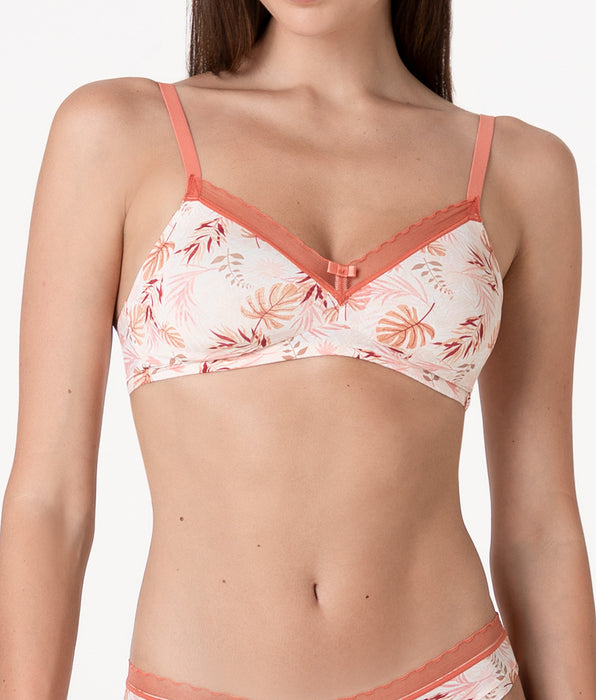 Lovable Reggiseno senza Ferretto My Daily Comfort Printed in microfibra, rosa polvere stampato