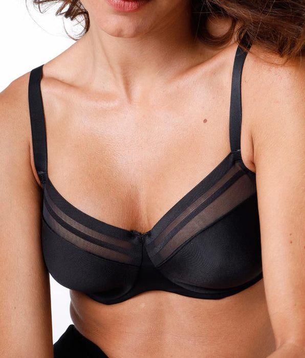Lovable Reggiseno ferretto senza imbottitura Shaping New Fit, nero, in microfibra. Alto sostegno e invisibilità