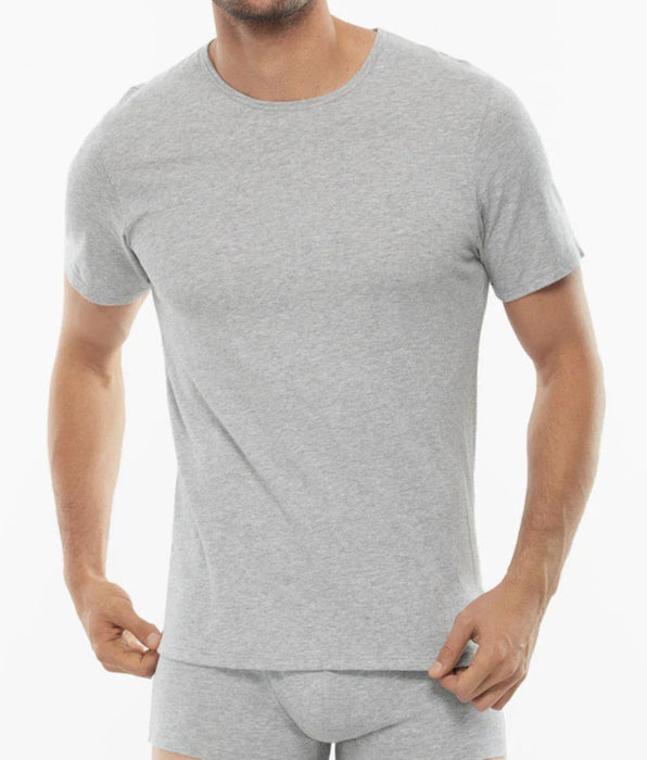 Lovable 100% pure cotton gray melange crew neck T-shirt