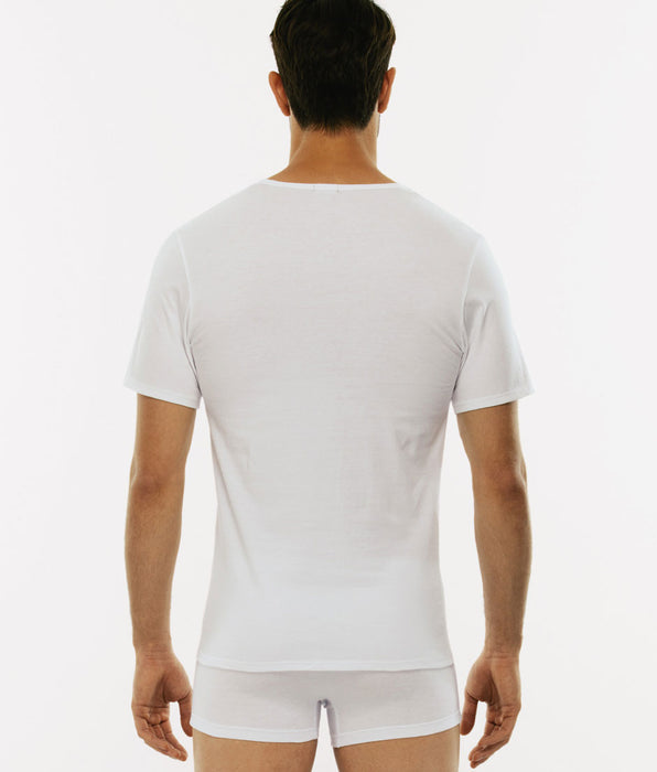 Lovable T-shirt 100% Pure Cotton bianco in cotone con scollo a V