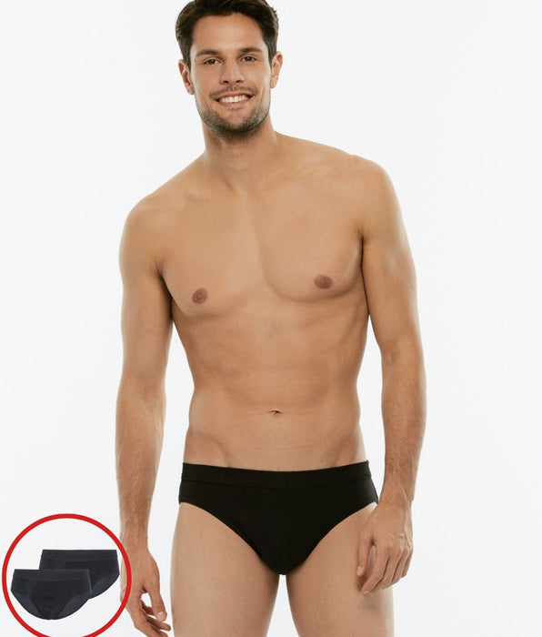 Lovable Slip mini BiPack Cotton Stretch in cotone elasticizzato, nero