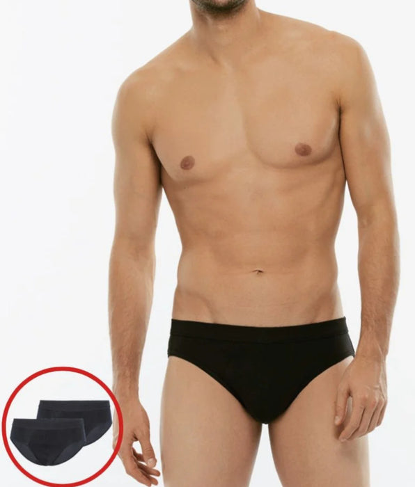 Lovable Slip mini BiPack Cotton Stretch in cotone elasticizzato, nero