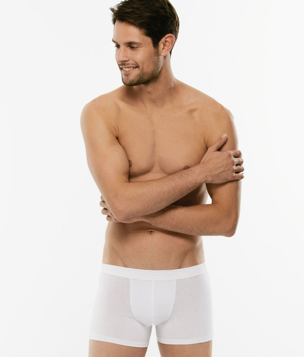 Lovable BIPACK - Short boxer Cotton Stretch bianco in cotone elasticizzato -X2