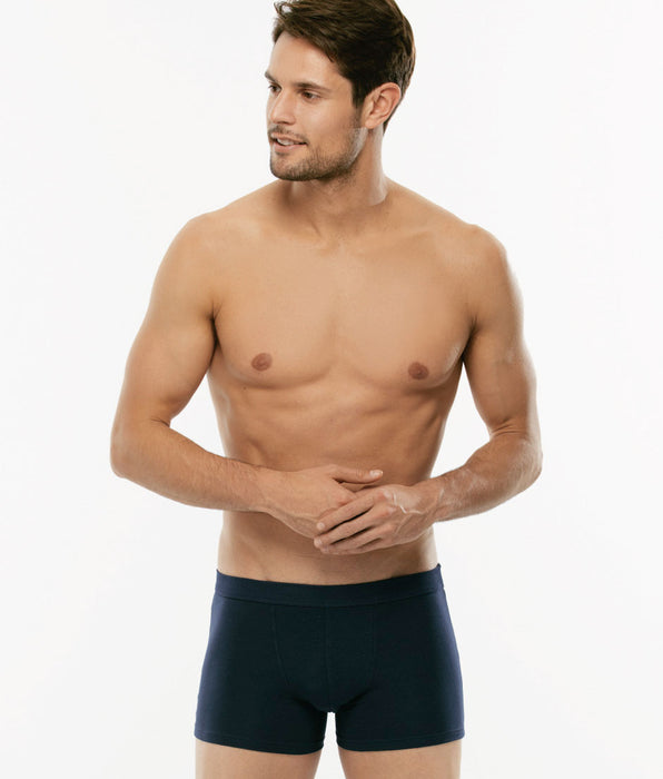 Lovable Short boxer Cotton Stretch blu in cotone elasticizzato