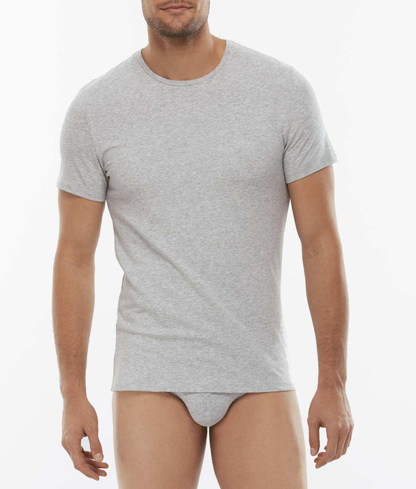 Lovable T-Shirt girocollo Cotton Stretch in cotone elasticizzato, grigio