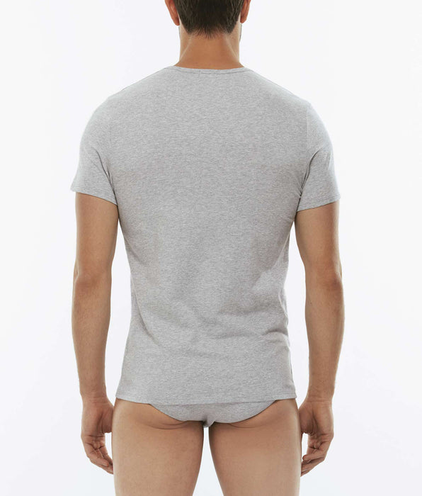 Lovable T-Shirt girocollo Cotton Stretch in cotone elasticizzato, grigio