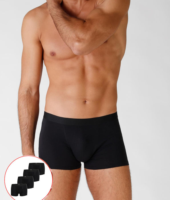 Lovable Boxer in cotone elasticizzato, confezione x4 nero