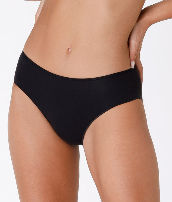 Lovable Slip midi Invisible Cotton nero in cotone. Massima invisibilità