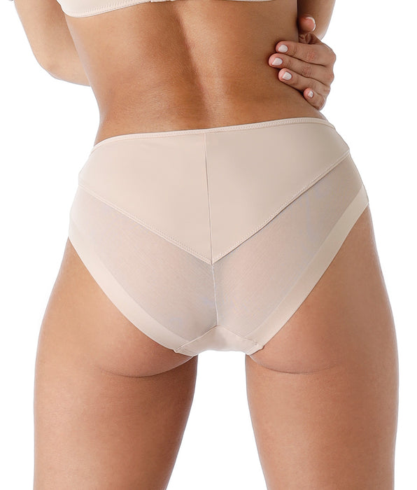Lovable Slip Midi Classic Invisible in microfibra e tulle, cipria