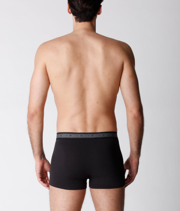 Lovable Boxer uomo in cotone biologico, confezione x2 nero