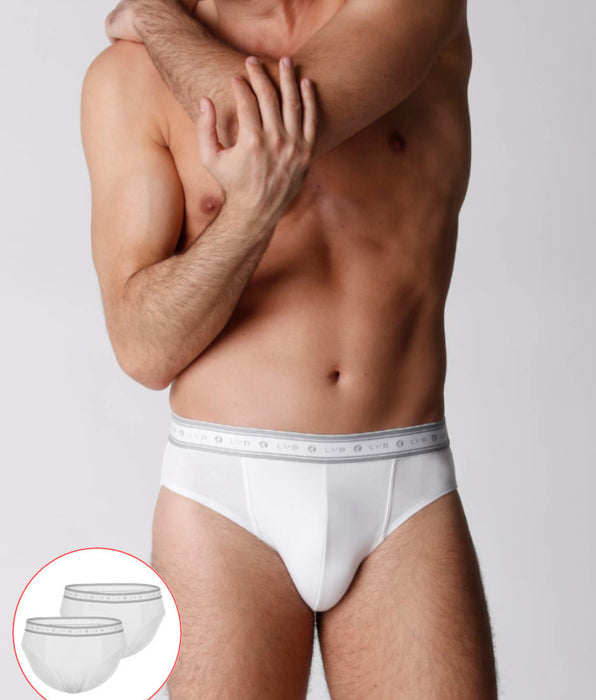 Lovable Slip uomo in cotone biologico, confezione x2 bianco