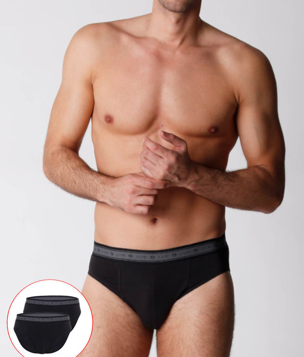 Lovable Slip uomo in cotone biologico, confezione x2 nero