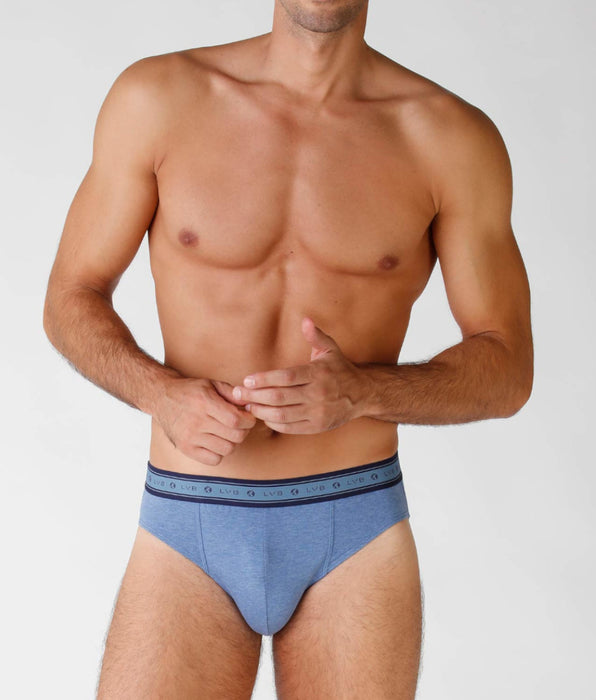 Lovable Slip uomo in cotone biologico, confezione x2 blu melange