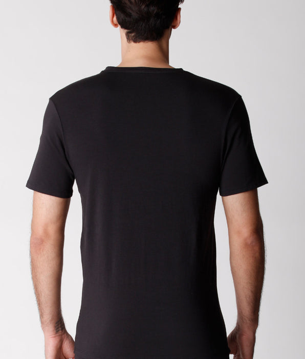 Lovable T-shirt girocollo uomo in cotone biologico, confezione x2 nero