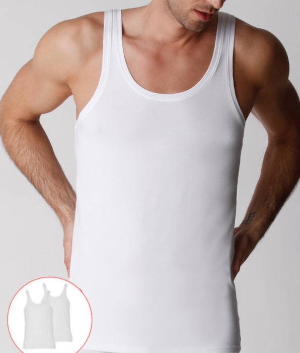 Lovable Canotta uomo in cotone biologico, confezione x2 bianco