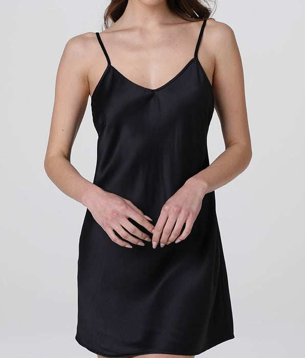 Lovable Sottoveste in satin, nero 