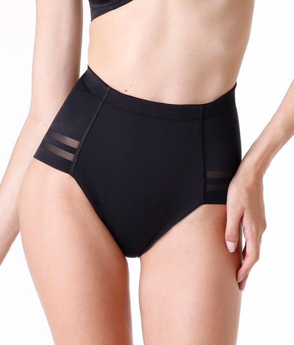 Lovable Guaina contenitiva Modern Shaping in microfibra doppiata e tulle, nero