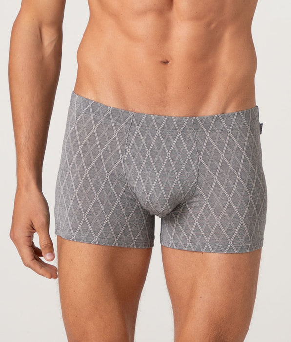 Lovable Boxer Elegant Jacquard Micromodal, grigio melange avorio