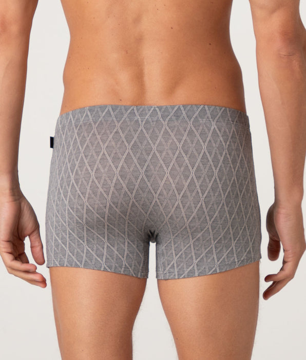 Lovable Boxer Elegant Jacquard Micromodal, grigio melange avorio