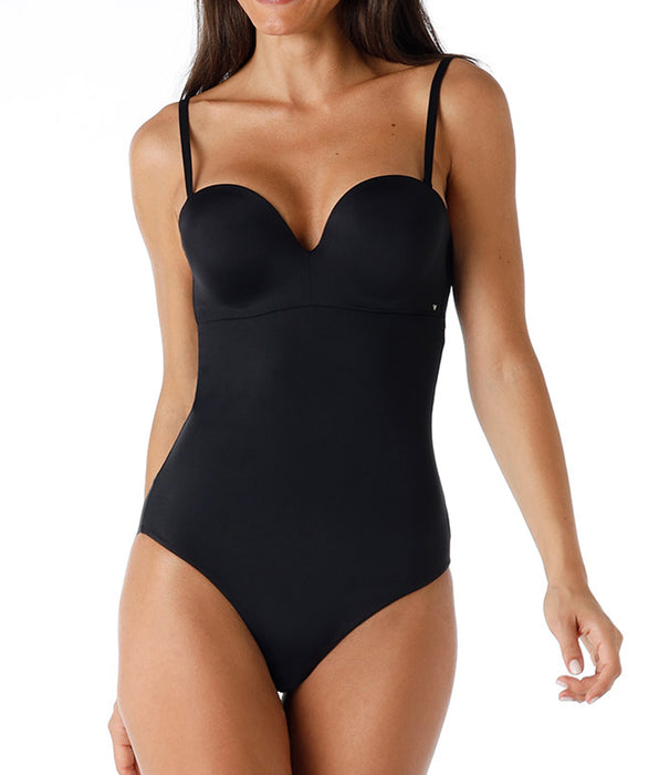 Lovable Body strapless in microfibra, nero
