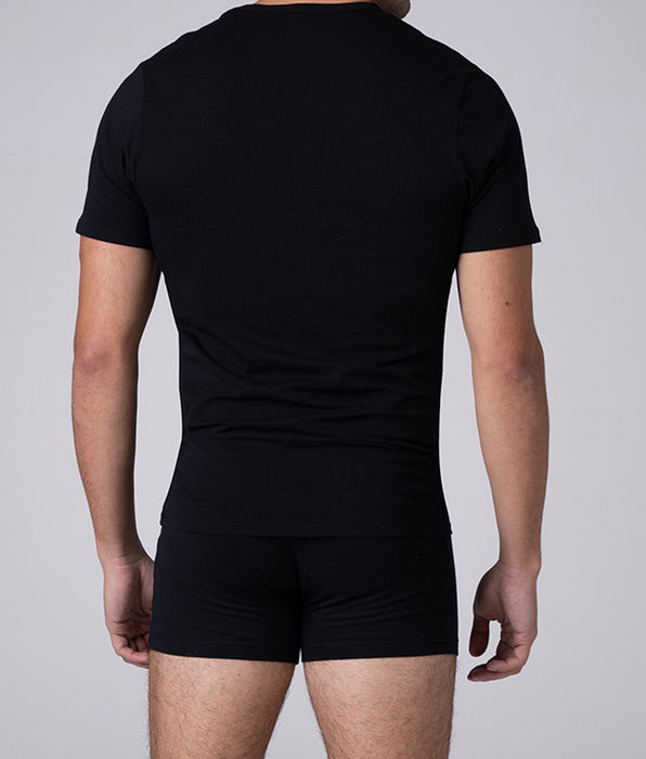 Lovable T-shirt girocollo Cool Sensation in Stretch Cotton, nero