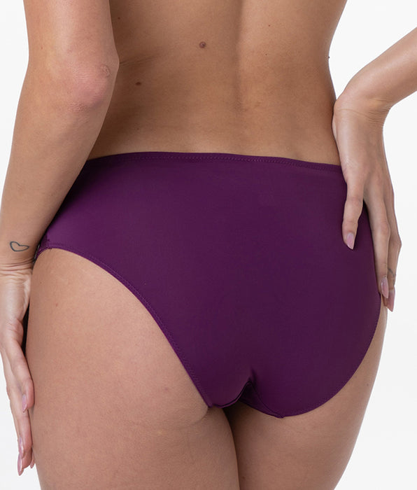 Lovable Slip Midi Graceful Lace in pizzo e microfibra, vinaccia