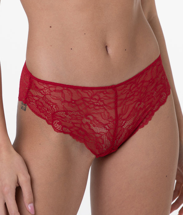 Lovable Slip Lovable Panties in pizzo elastico, rosso