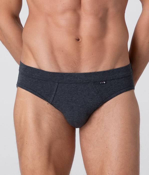 Lovable Casual Stretch Cotton Briefs, Anthracite Mélange