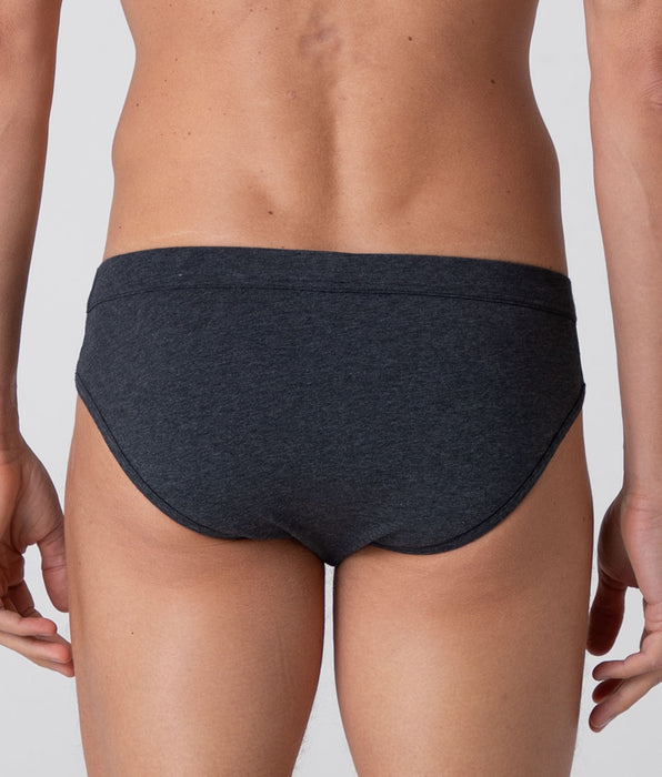 Lovable Casual Stretch Cotton Briefs, Anthracite Mélange