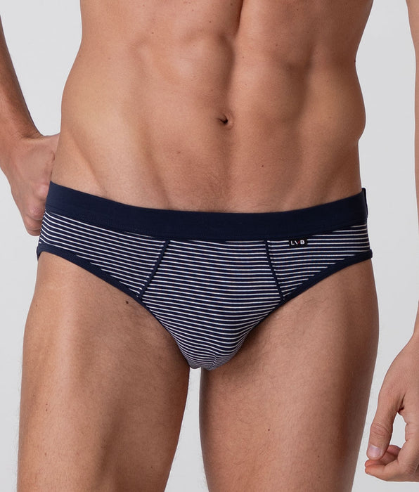 Lovable Slip Casual Stretch Cotton, righe blu e avorio