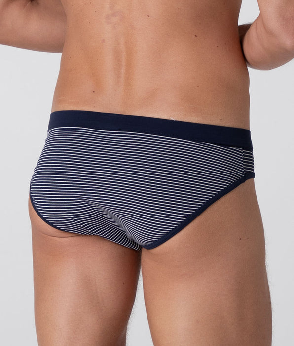 Lovable Slip Casual Stretch Cotton, righe blu e avorio