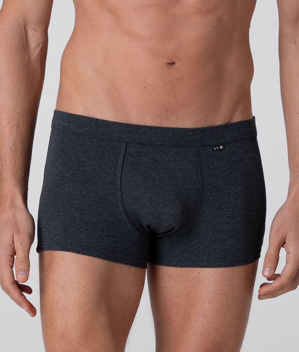 Lovable Casual Stretch Cotton Boxer, Anthracite Mélange