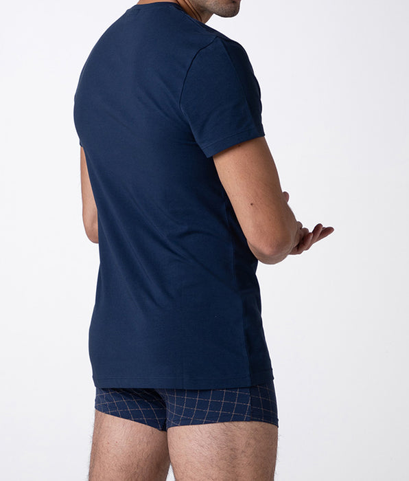 Lovable T-Shirt Girocollo Casual Stretch Cotton, blu navy