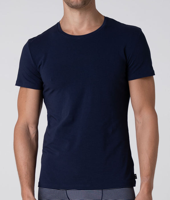 Lovable T-Shirt Girocollo Casual Stretch Cotton, blu notte