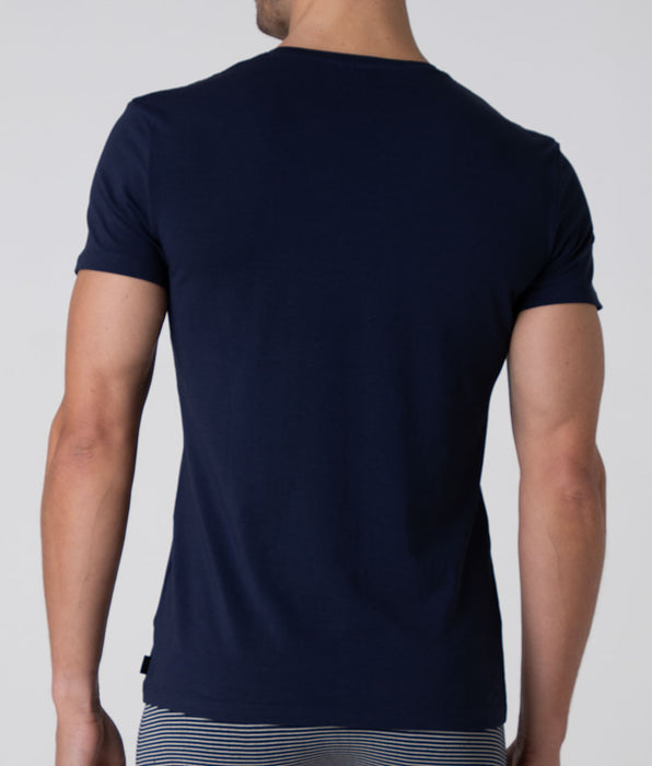 Lovable T-Shirt Girocollo Casual Stretch Cotton, blu notte