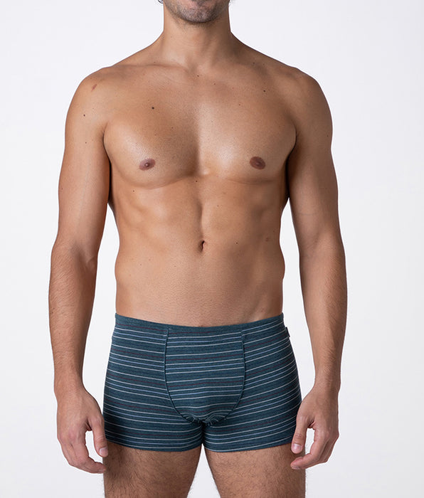 Lovable Boxer Rephined Cotton Modal, verde righe