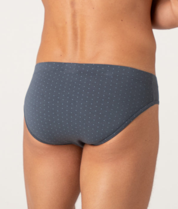 Lovable Slip Printed Cotton Modal, antracite pois azzurro