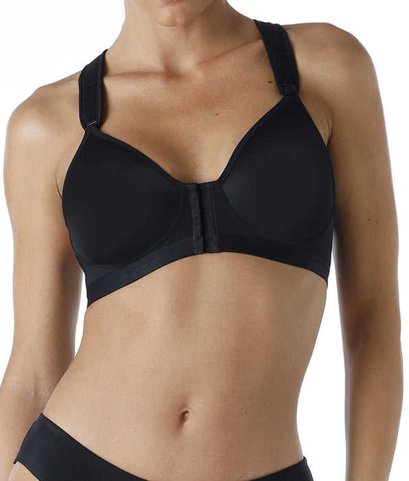 Lovable Reggiseno sportivo Active Comfort con apertura frontale alto impatto, nero