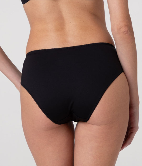 Lovable Slip Alto Midi Beauty Curves in pizzo e microfibra, nero