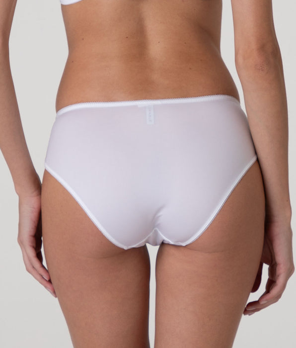 Lovable Slip Alto Midi Beauty Curves in pizzo e microfibra, bianco