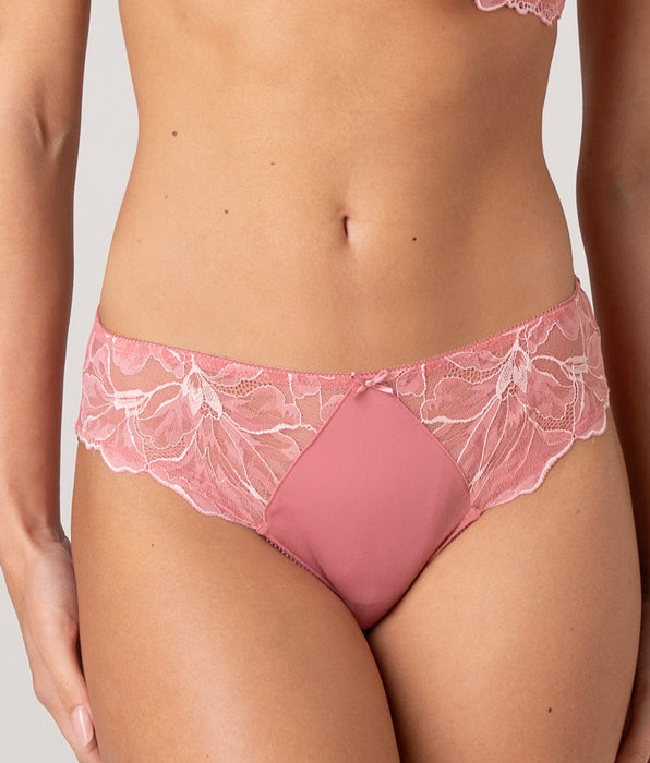 Lovable Slip midi Floreal Lace in pizzo e microfibra, rosa pesco