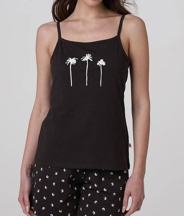 Lovable Top e Pantaloncino in Jersey, marrone scuro