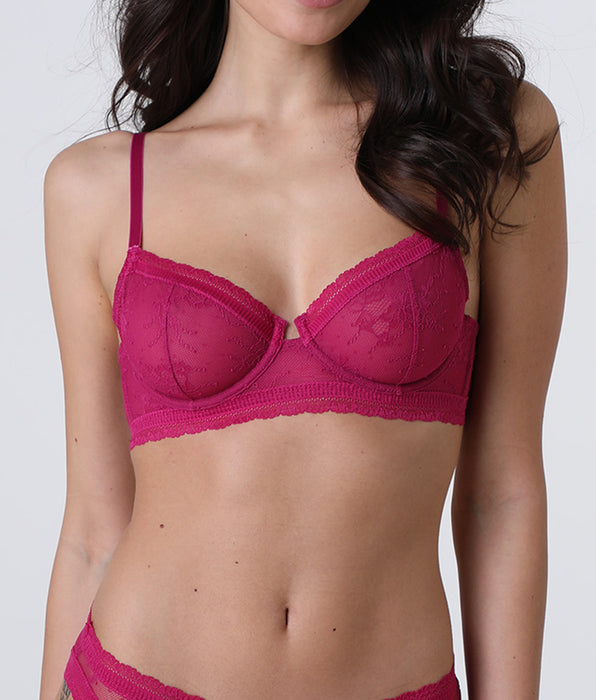 Lovable Reggiseno con ferretto Romance Lace in pizzo, fucsia