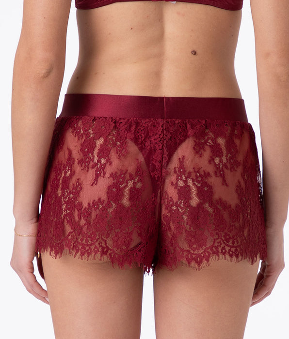 Lovable Culotte Le Studio in lace and tulle, dark red